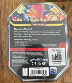 Pokemon TCG Mega Charizard X Ex Tin Factory Sealed Brand New - Image 2