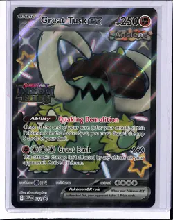 2023 Pokemon SVP Great Tusk ex Paldean Fates Stamped Jumbo Black Star Promo #072 - Image 1