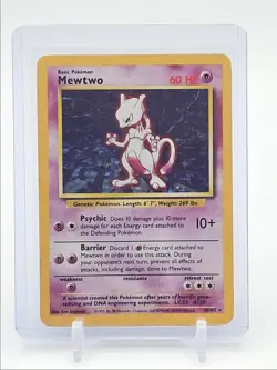 MEWTWO 1999 POKEMON BASE SET HOLO RARE U 10/102 Q1048 - Image 1