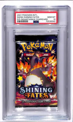 2021 Pokemon Int'l SWSH Shining Fates Gigantamax Charizard Foil Pack PSA 10 GEM - Image 1