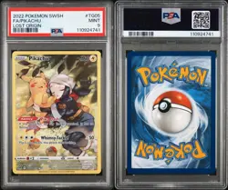 2022 Pokemon SWSH Lost Origin Pikachu Trainer Gallery #TG05/TG30 PSA 9 - Image 3