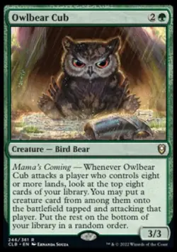 MTG Owlbear Cub [Commander Legends: Battle for Baldur's Gate] Foil Near Mint Mag - Image 1