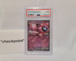 2025 POKEMON DRI EN-DESTINED RIVALS #081 TEAM ROCKET'S MEWTWO EX PSA 8 - Image 3