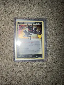 Pokemon Greninja Black Star Promo SWSH144 Celebration Gold Star Holo SWIRL 💫🌀 - Image 5