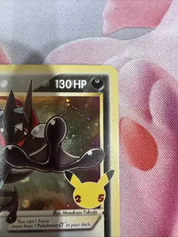 Pokemon TCG Greninja Gold Star SWSH144 - Celebrations Black Star Promo - Image 3