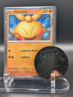 Makuhita #68 *SWIRL* (Perfect Order) MEG: POR Pokemon PROMO W/ Snorlax Coin NM - Image 3