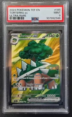 2024 POKEMON TEF EN TORTERRA ex ULTRA RARE #185 - Free Shipping - Image 1