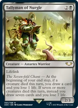 MTG Tallyman of Nurgle (Surge Foil) [Warhammer 40,000] Foil Near Mint Magic - Image 1