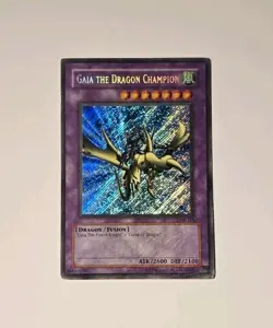 Yugioh Gaia the Dragon Champion LOB-125 Secret Rare MP - Image 1