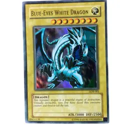 2002 Yu-Gi-Oh Blue Eyes White Dragon Near Mint NM MT LOB-001 - Image 1