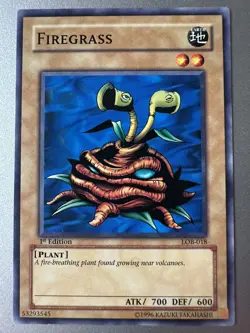 Firegrass LOB-018 the Legend of Blue Eyes White Dragon 1st Edition LP - Image 1