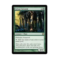 WOTC MtG Theros Sylvan Caryatid (R) (Foil) EX - Image 1