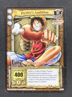 Pirate's Ambition Luffy One Piece CCG Shonen Jump Promo Card PR001 - Heavy Play - Image 1