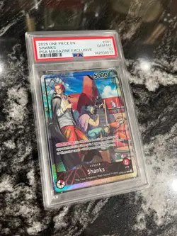 PSA 10 Shanks (2025 PSA Magazine Promo) OP09-001 One Piece Leader card Bandai - Image 2