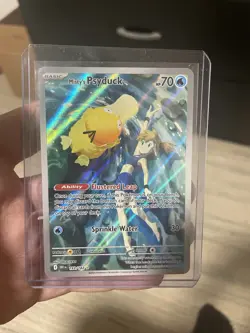 Misty's Psyduck 193/182 Illustration Rare Pokemon Card NM Full Art Holo - Image 1