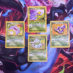 Pokemon Card Lot WOTC Vintage Grass Type Lot of 4 Bulbasaur LP-MP - Image 1