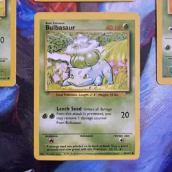 Pokemon Card Lot WOTC Vintage Grass Type Lot of 4 Bulbasaur LP-MP - Image 2
