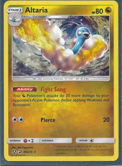 Pokemon ALTARIA BLACK STAR PROMO HOLO Card 40A/70 & ALTARIA CODE NEW UNUSED - Image 1