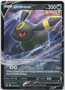 Umbreon V Promo SWSH: Sword & Shield Promo Cards SWSD Darkness Holofoil SWSH203 - Image 1
