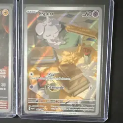 Pokemon Dedenne & Espurr POR 2024 Holo Card Lot - 2 Basic Cards - Image 3