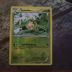 Pokemon Sewaddle 9/113 Reverse Holo Legendary Treasures Basic 50 HP Common Card - Image 1