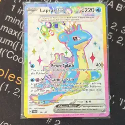 Lapras EX 158/142 Stellar Crown Special Illustration Rare Card NM Full Art - Image 1