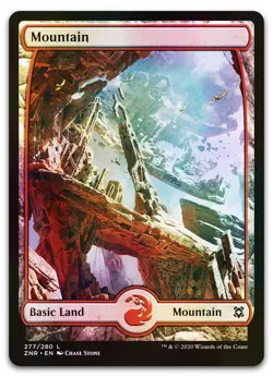 Mountain (277) - Full Art #277 (Foil) (NM) Zendikar Rising ZNR Magic MTG - Image 1