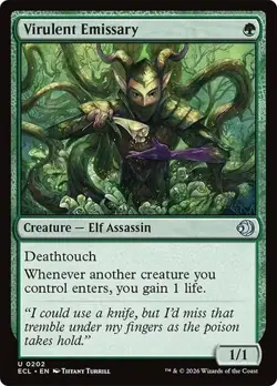 Virulent Emissary NM MTG Lorwyn Eclipsed Uncommon Green Elf Regular - Image 1