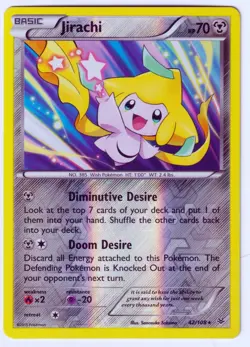 Jirachi Rare XY Roaring Skies 42/108 LP Reverse Holo Pokemon TCG - Image 1