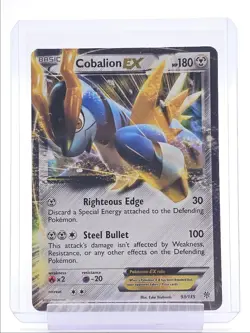 COBALION EX 2012 POKEMON BLACK & WHITE PLASMA STORM RARE HOLO 93/135 Q1048 - Image 1