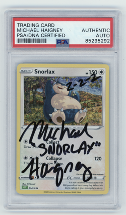 PSA Signed Micheal Haigney Snorlax CLV 016/034 Pokemon Card - Image 1