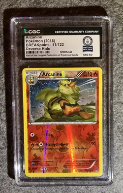 1 Of 1 World Record CGC Pokemon TCG Arcanine 11/122 Breakpoint Reverse Holo - Image 1