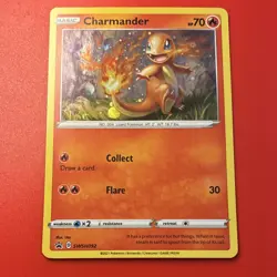 Pokemon Charmander SWSH092 Promo Holo Basic 70 HP SWSH Sword & Shield - Image 1