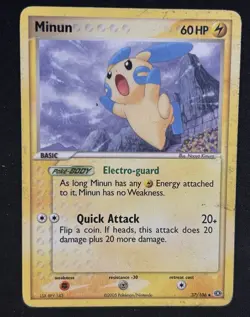 Pokemon - Minun 37/106 - Emerald Non Holo - DMG - Image 1