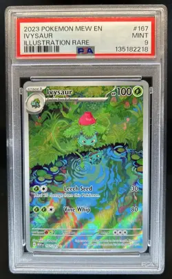 2023 Pokemon SV 151 Ivysaur Illustration Rare #167/165 PSA 9 - Image 1