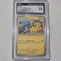 2024 Pokemon Black Star Promos World Championships Pikachu #190 CGC 10 GEM MINT - Image 1