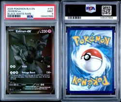 2025 POKEMON BLK EN-BLACK BOLT BLACK WHITE RARE #172 ZEKROM EX PSA 9 - Image 3