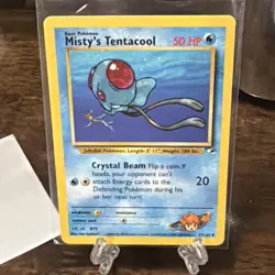 Misty's Tentacool Gym Heroes 57/132 Pokemon TCG Card Uncommon Unlimited NM - Image 2