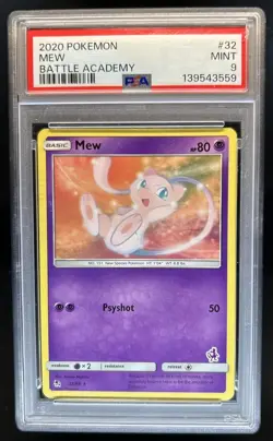 2019 Pokemon SM Hidden Fates Mew #32/68 PSA 9 - Image 1