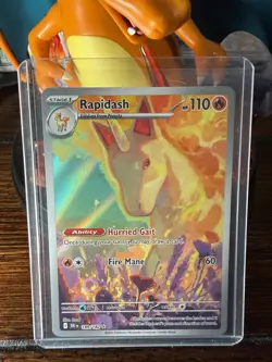 Pokemon Rapidash 189/182 SV10 Destined Rivals Holo Illustration Rare 110 HP - Image 1