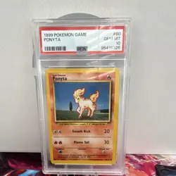 Pokemon Ponyta 60/102 Base Set Regular Common PSA 10 Graded Card - Image 1