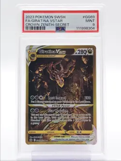 GIRATINA VSTAR 2023 POKEMON GALARIAN GALLERY SECRET RARE GG69 PSA 9 Q4444 - Image 1