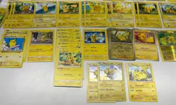 Huge Lot of 110 Pikachu Pokemon TCG Trading Cards, Coins, & Enamel Pins - Image 2