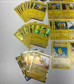 Huge Lot of 110 Pikachu Pokemon TCG Trading Cards, Coins, & Enamel Pins - Image 3