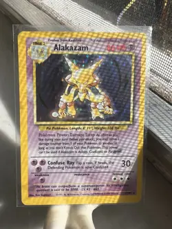 Alakazam 1/102 Base Set 1999 Shadowless Holo Rare WOTC Pokemon - Image 1