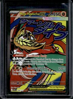 2026 Pokemon Ascended Heroes Mega Hawlucha ex Attack Rare #268/217 - Image 1