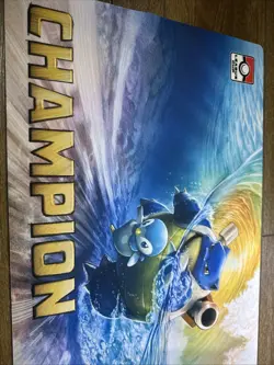 Official Pokemon Champion League playmat featuring Blastoise and Piplup Cup - Image 4