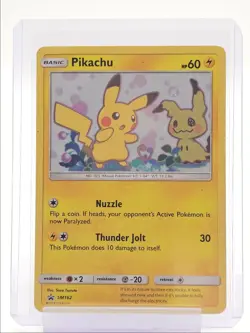 PIKACHU 2019 POKEMON SUN & MOON BLACK STAR PROMO COMMON SM162 Q1048 - Image 1