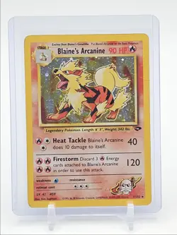 BLAINE'S ARCANINE 2000 POKEMON GYM CHALLENGE HOLO RARE D 1/132 Q1048 - Image 1