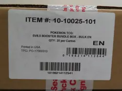 2025 Pokemon Scarlet & Violet Prismatic Evolutions Sealed Booster Bundle Case - Image 1